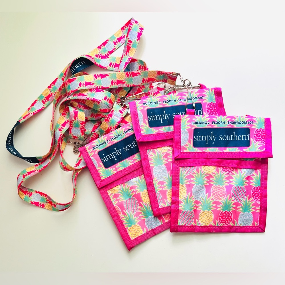 Simply Southern Pink Pineapple Lanyard Sets